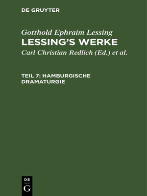 cover image of Hamburgische Dramaturgie